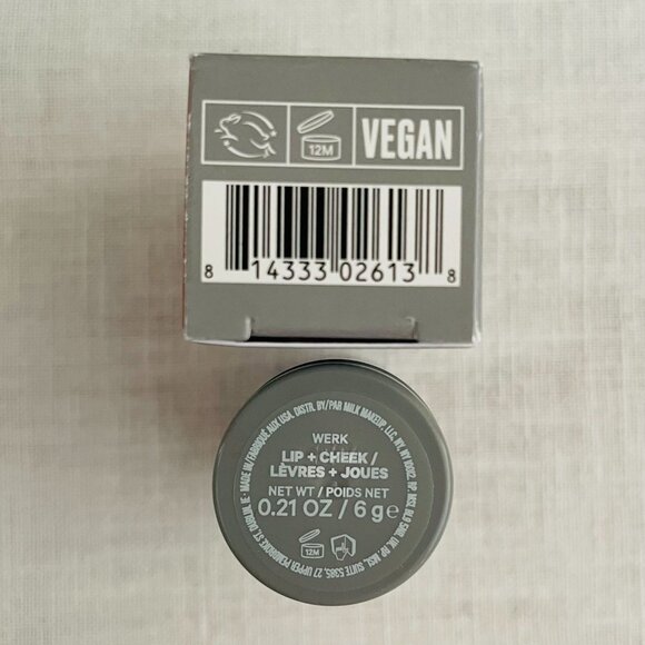 Milk Makeup Lip and Cheek Tint Werk Dusty Rose 0.21 Oz Creamy Blush Hydrating - Picture 4 of 10